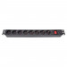 Силовий блок Eserver 19" 8 розеток, выкл., алюм. корпус PDU 220В, 16А (WT-2261A-GER-8WAY-WO)