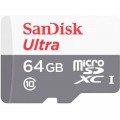 SanDisk Карта пам'яті SanDisk 64GB microSD class 10 Ultra Light (SDSQUNR-064G-GN3MN)