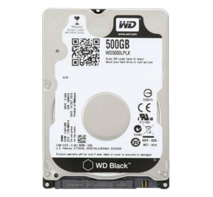 Жорсткий диск для ноутбука 2.5" 500GB WD (WD5000LPLX)