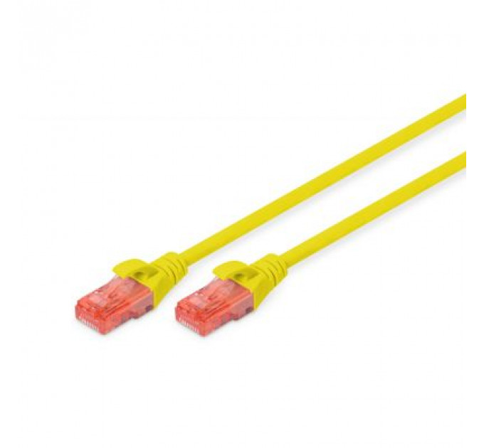 Патч-корд 3м, CAT 6 UTP, AWG 26/7, Cu, LSZH, yellow Digitus (DK-1617-030/Y)