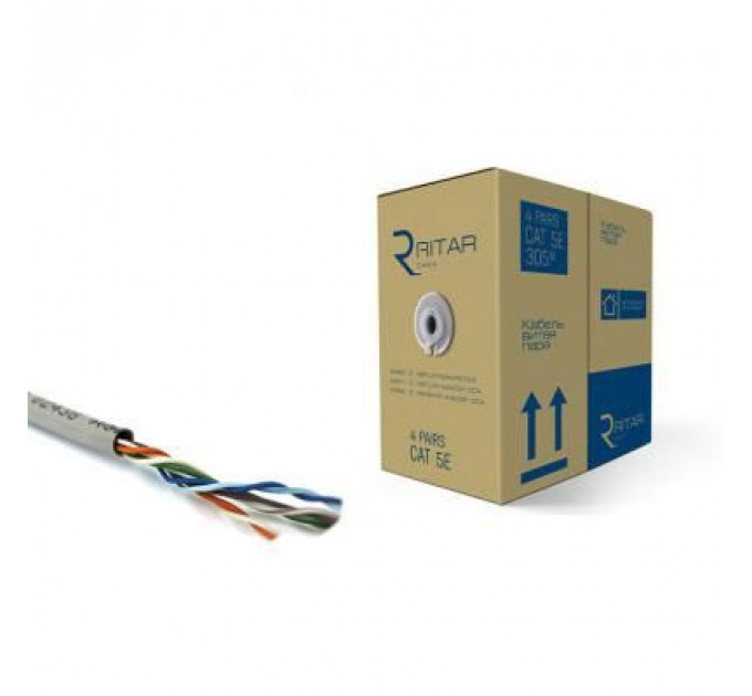 Кабель мережевий Ritar UTP 305м КВП (4*2*0,50) mark 4Р 24AWG [СCA] (03490)