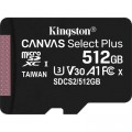 Kingston Карта пам'яті Kingston 512GB microSDXC class 10 UHS-I U3 V30 A1 Canvas Select Plus (SDCS2/512GBSP)