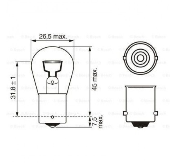 Bosch Автолампа Bosch 21W (1 987 302 201)