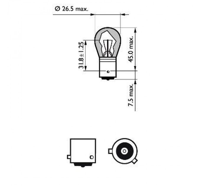 Philips Автолампа Philips 21W (12496 LLECO CP)