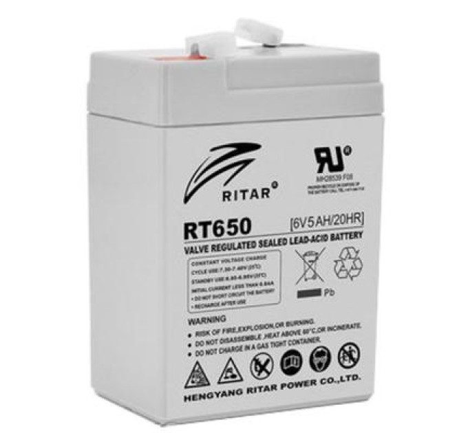 Ritar Батарея до ДБЖ Ritar AGM RT650, 6V-5Ah (RT650)