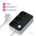 ColorWay Мережевий фільтр живлення ColorWay CW-CHЕ36B, 3 розетки/6USB Black 1.8M (CW-CHE36B)
