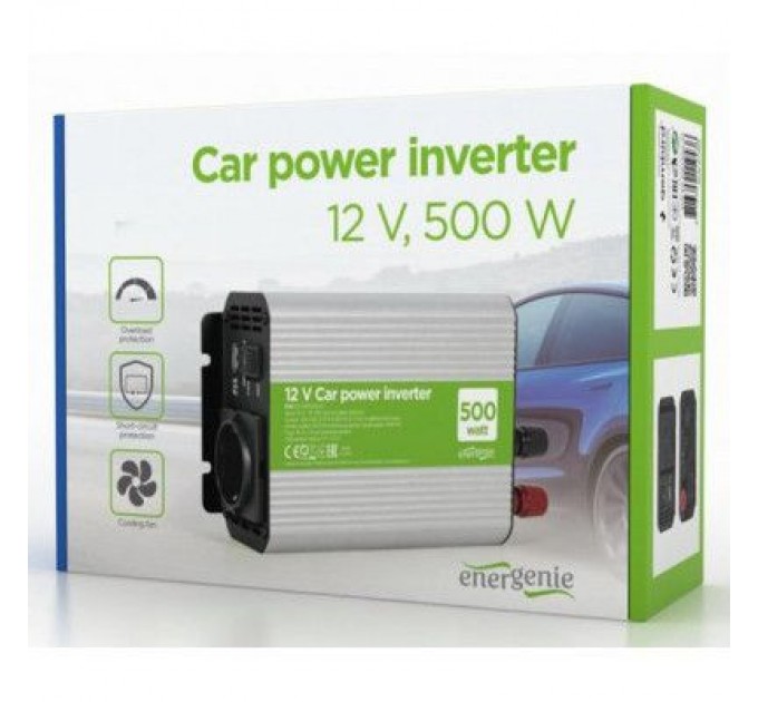 Автомобільний інвертор EnerGenie 12V/220V 500 Вт (EG-PWC500-01)