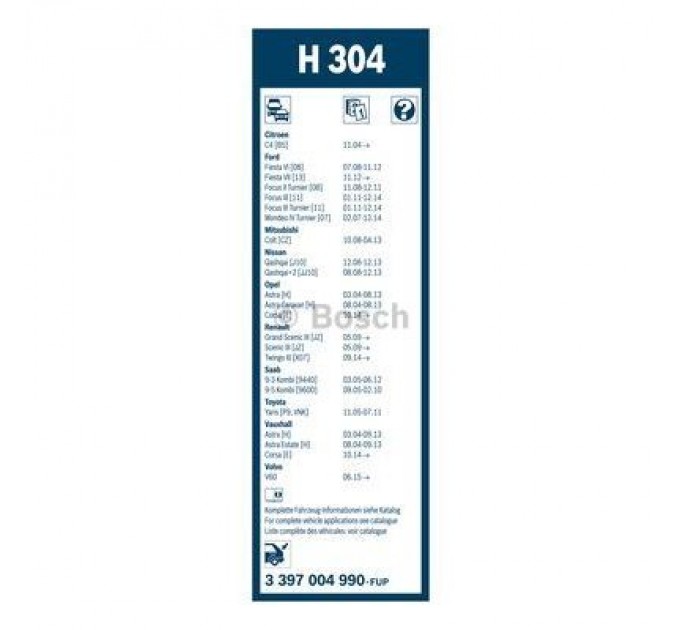 Bosch Щітка склоочисника Bosch 3 397 004 990