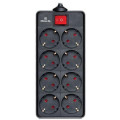 REAL-EL Мережевий фільтр живлення REAL-EL REAL-EL RS-8 PROTECT, 1.8m, black (EL122300021)