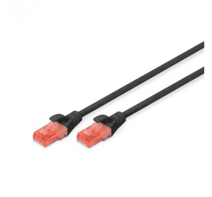 Патч-корд 5м, CAT 6 UTP, AWG 26/7, Cu, LSZH, black Digitus (DK-1617-050/BL)