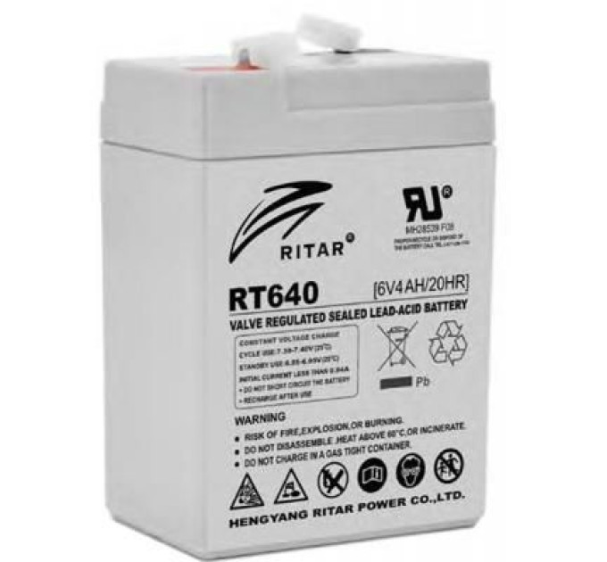 Ritar Батарея до ДБЖ Ritar AGM RT645, 6V-4Ah (RT640)