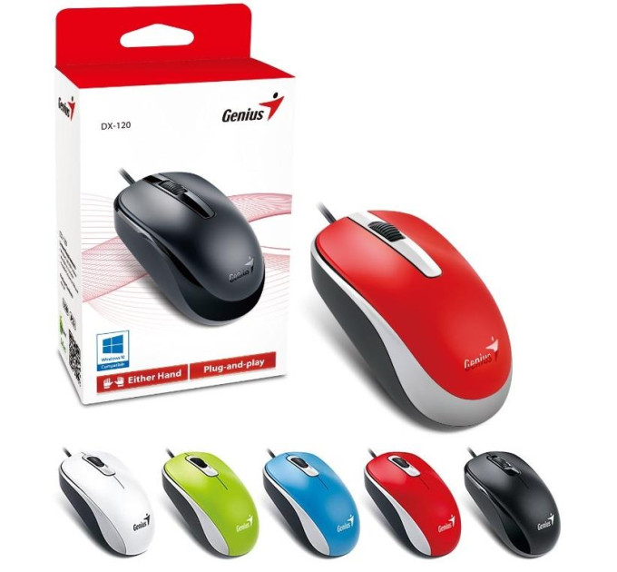 Genius Мишка Genius DX-120 USB Red (31010105104)