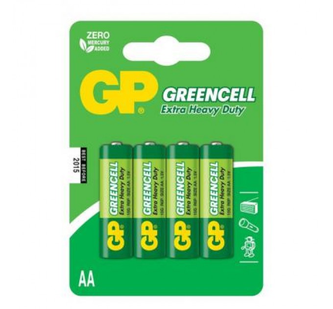 Gp Батарейка Gp AA R6 солевая * 4 (15G-U4 / 4891199000133)