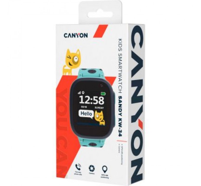 Canyon Смарт-годинник Canyon CNE-KW34BL Kids smartwatch Sandy, Blue (CNE-KW34BL)