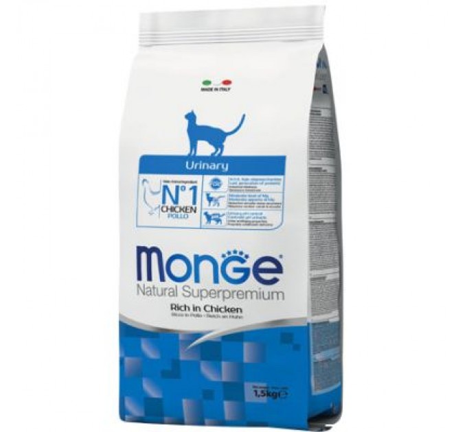Monge Сухий корм для кішок Monge Cat Urinary зі смаком лосося і рису 1.5 кг (8009470011914)