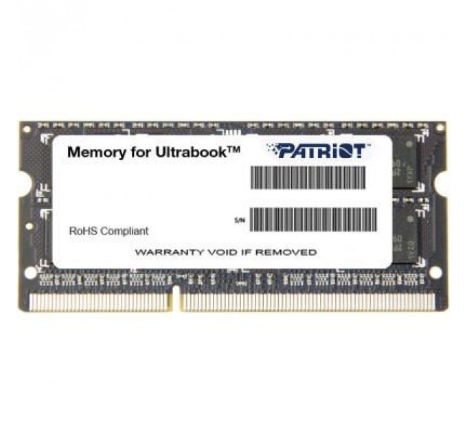 Модуль пам'яті для ноутбука SoDIMM DDR3L 4GB 1600 MHz Patriot (PSD34G1600L2S)