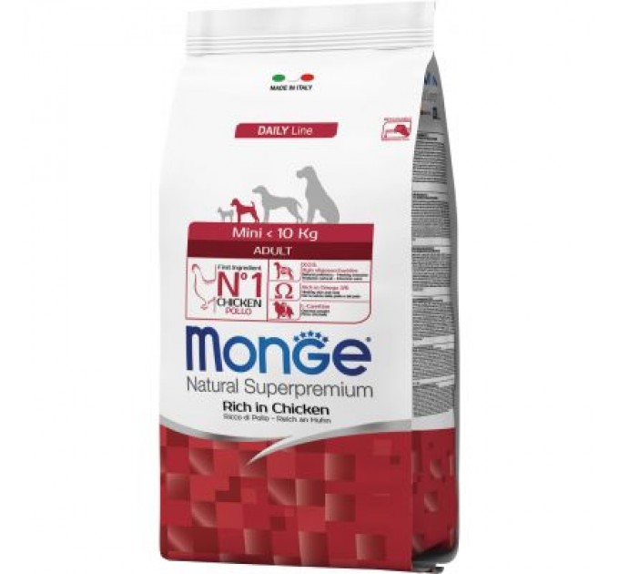 Monge Сухий корм для собак Monge Dog Mini Adult зі смаком курки та рису 800 г (8009470004091)