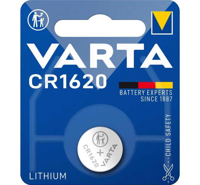 Varta Батарейка Varta CR1620 Lithium (06620101401)
