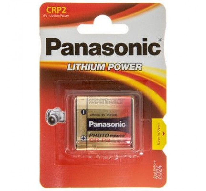 Батарейка Panasonic CR P2 * 1 LITHIUM (CR-P2L/1BP)