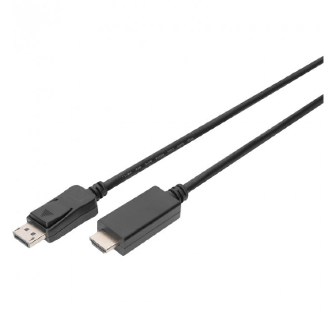 Кабель мультимедійний DisplayPort to HDMI 2.0m UHD 4K, M/M type A Digitus (AK-340303-020-S)
