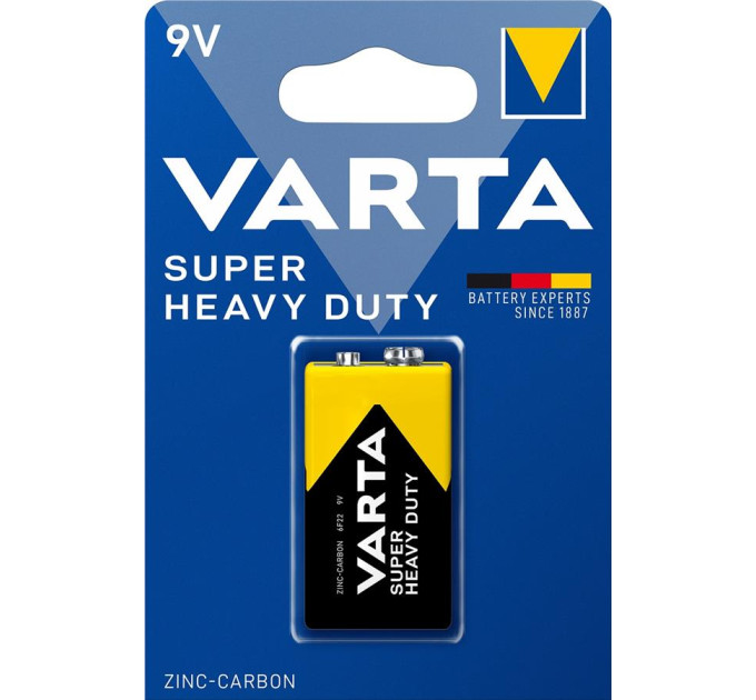 Varta Батарейка Varta Крона 6F22 Superlife Zinc-Carbon * 1 (02022101411)