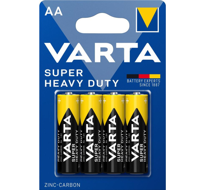 Varta Батарейка Varta AA SUPERLIFE Zinc-Carbon R6 * 4 (02006101414)