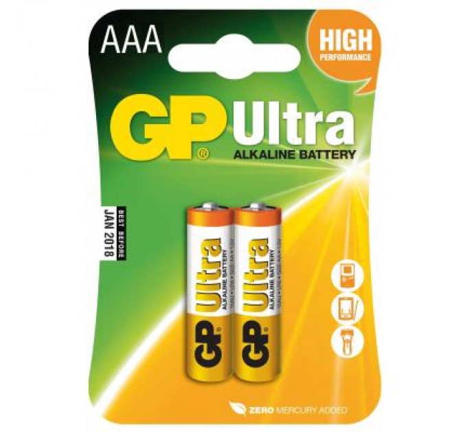 Gp Батарейка Gp AAA LR03 ULTRA Alcaline * 2 (24AU-U2 / 4891199027642)