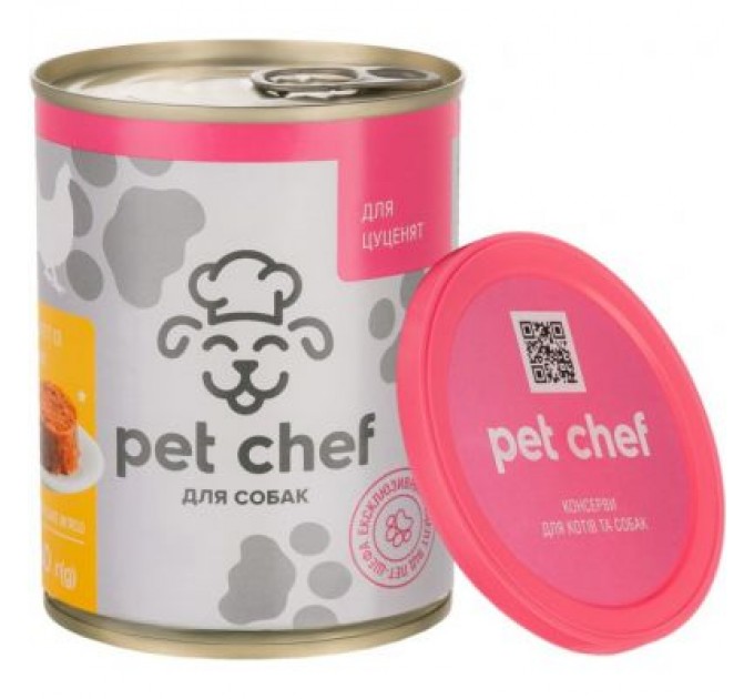 Pet Chef Консерви для собак Pet Chef паштет з куркою для цуценят 360 г (4820255190372)