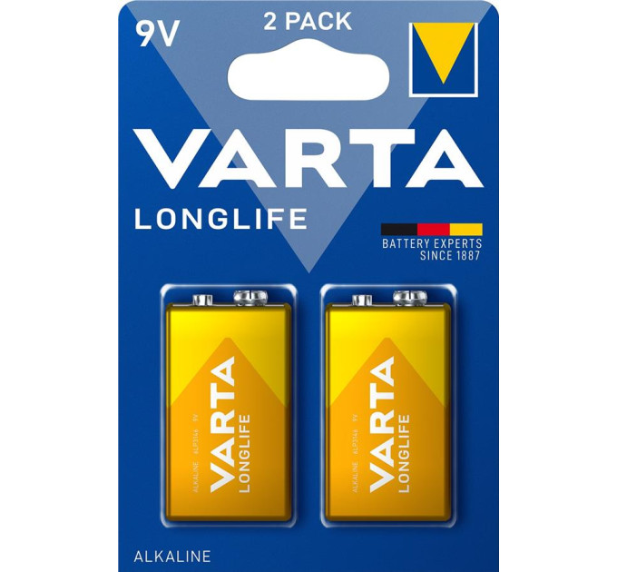 Varta Батарейка Varta Longlife 9V 6LR61 *2 (04122101412)