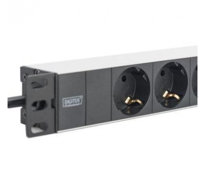 Силовий блок 10" 1U, 16A, 230V 3xSchuko, вилка Schuko Digitus (DN-95411)
