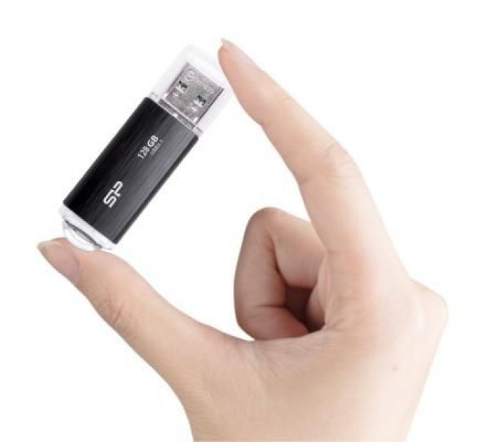 USB флеш накопичувач Silicon Power 128GB Blaze B02 Black USB 3.0 (SP128GBUF3B02V1K)