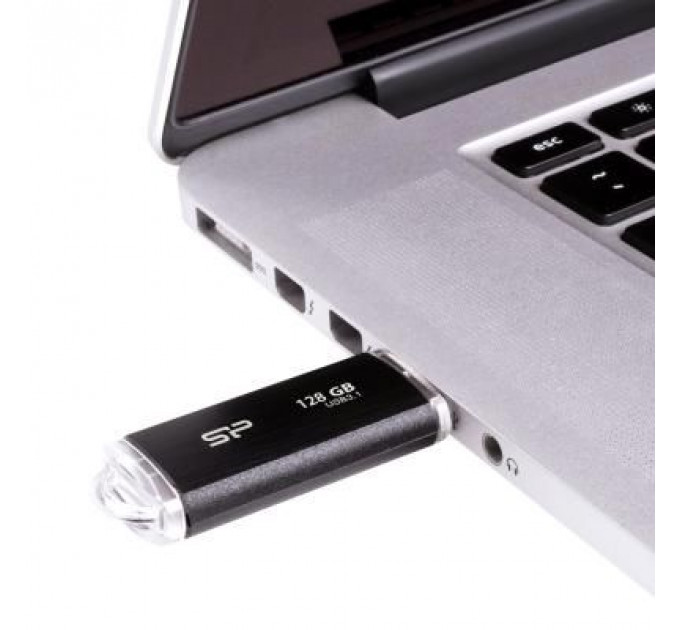USB флеш накопичувач Silicon Power 128GB Blaze B02 Black USB 3.0 (SP128GBUF3B02V1K)