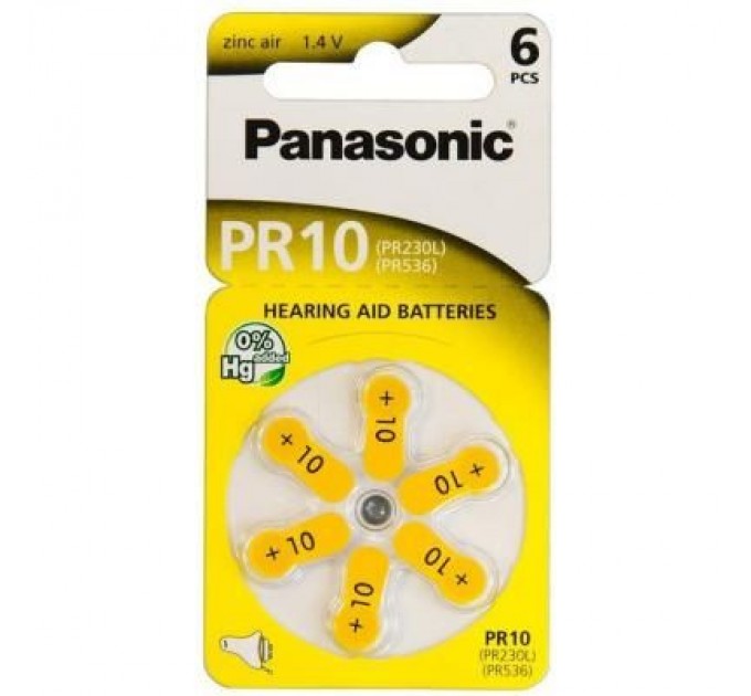 Panasonic Батарейка Panasonic PR10 / PR230 (1.4V) * 6 (PR-230/6LB)