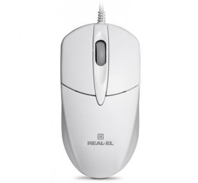 Мишка REAL-EL RM-211, USB, white
