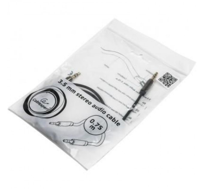 Cablexpert Кабель мультимедійний Jack 3.5mm male/Jack 3.5mm male 0.75m Cablexpert (CCAP-444-0.75M)