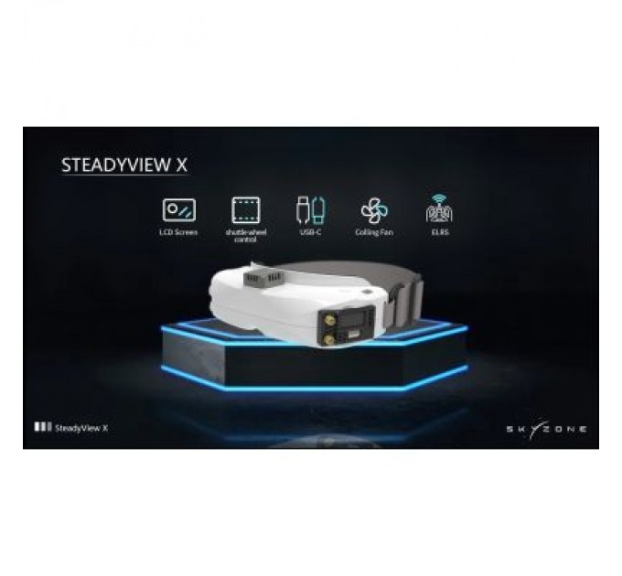 Skyzone Відеоприймач (VRX) Skyzone SteadyView X 5.8GHz 56CH L, X Band (STVX5G)