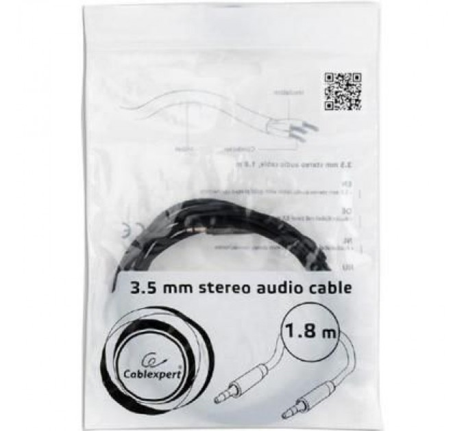 Кабель мультимедійний Jack 3.5mm male/Jack 3.5mm male 1.8m Cablexpert (CCAP-444-6)