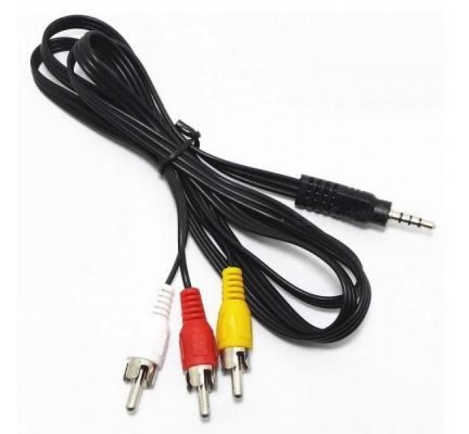 Atcom Кабель мультимедійний Jack TRRS 3.5mm папа/3RCA 1.8m Atcom (17320)