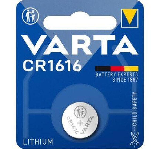 Varta Батарейка Varta CR 1616 BLI 1 LITHIUM (06616101401)