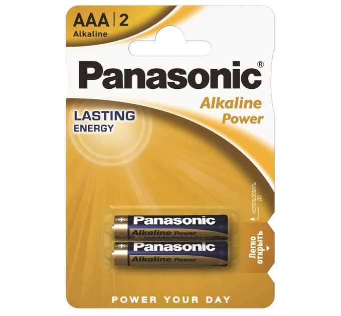 Panasonic Батарейка Panasonic AAA LR03 Alkaline Power * 2 (LR03REB/2BP)