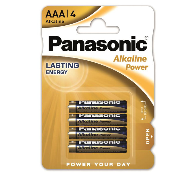 Panasonic Батарейка Panasonic AAA LR03 Alkaline Power * 4 (LR03REB/4BPR)