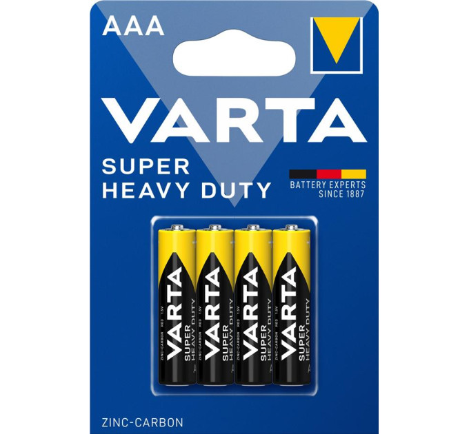 Varta Батарейка Varta SUPERLIFE Zinc-Carbon R03 * 4 (02003101414)