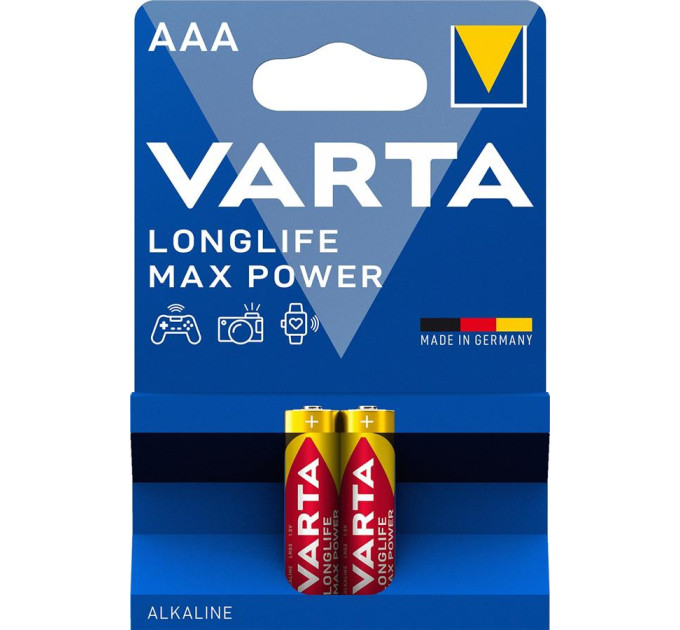 Varta Батарейка Varta AAA Longlife Max Power лужна * 2 (04703101412)
