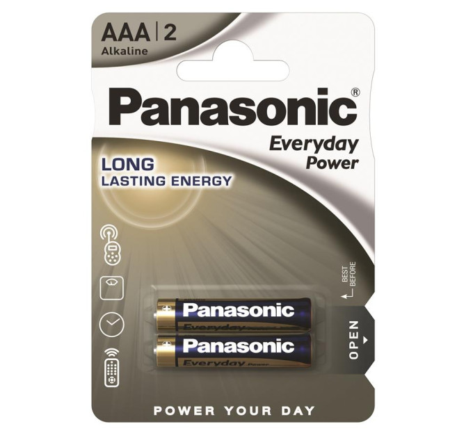 Panasonic Батарейка Panasonic AAA LR03 Everyday Power * 2 (LR03REE/2BR)