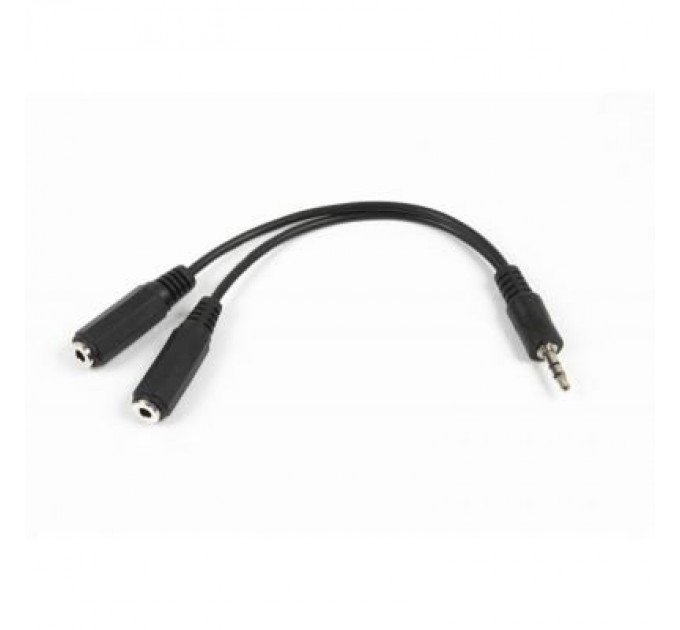 Cablexpert Кабель мультимедійний Jack 3.5mm M to 2 x Jack 3.5mm F 0.1m Cablexpert (CCA-415-0.1M)