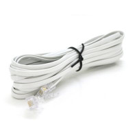 Патч-корд телефонний 10м RJ11 (6P4C) Voltronic (PC-10,0W)