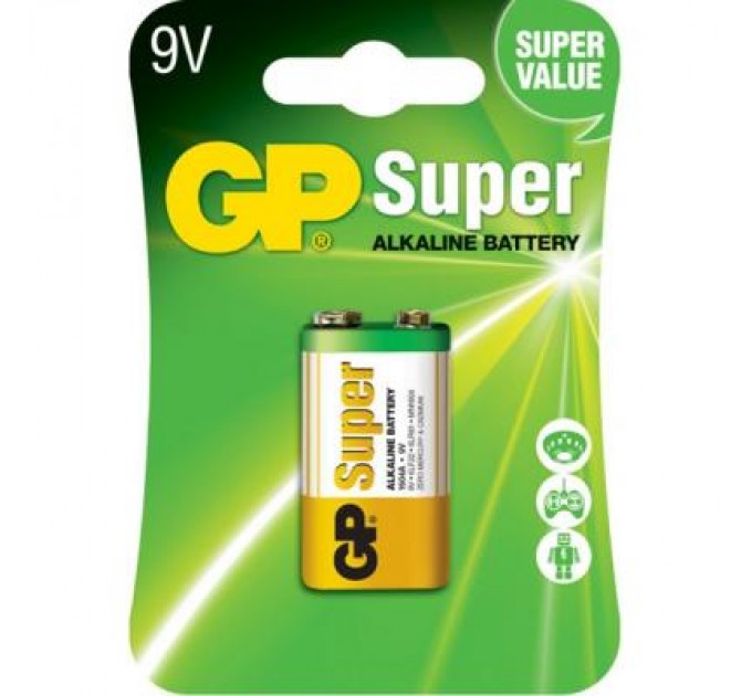 Gp Батарейка Gp Крона Super Alcaline 6F22 / 6LR61 9V * 1 (1604A-5UE1 / 4891199002311)
