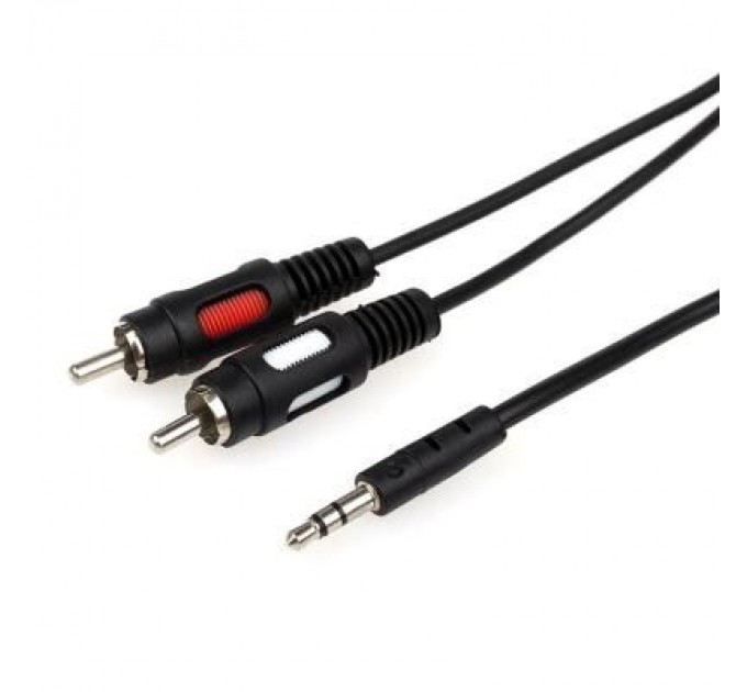 Atcom Кабель мультимедійний mini-jack(M) - > 2 RCA (M) 0.8m Atcom (10810)