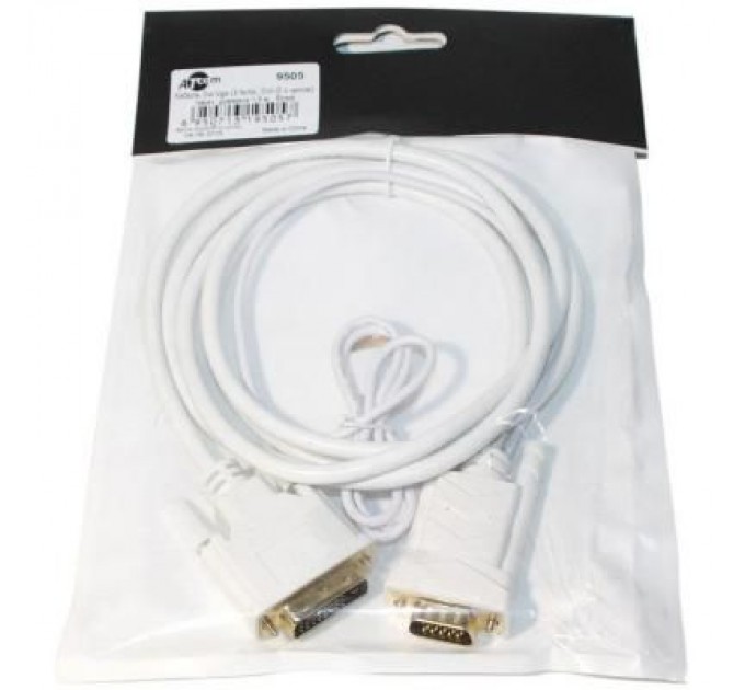 Atcom Кабель мультимедійний DVI to VGA 24+1pin, 1.0m white Atcom (9505)