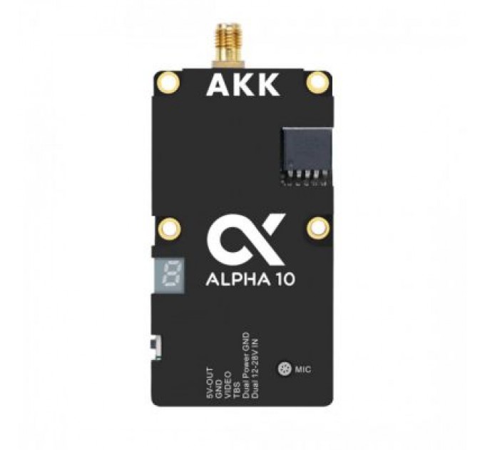 AKK Відеопередавач (VTX) AKK Alpha 10W 5.8GHz 80CH (A10)